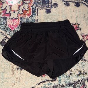 Black Lululemon Hotty-Hot Shorts
